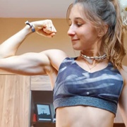 Teen muscle girl Fitness girl Marta